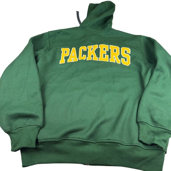 Green Bay Packers Full Zip Heavyweight Hoodie - XL - Picture 2 of 6